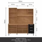 Armário De Cozinha 5 Portas Dora Plus Carvalho /preto - Móvei