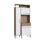Armário De Cozinha 5 Portas E 1 Gaveta  Wood/branco