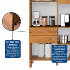 Armário De Cozinha 5 Portas E 2 Gavetas 100% Mdf Viena Cinamo