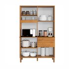 Armário De Cozinha 5 Portas E 2 Gavetas 100% Mdf Viena Cinamo