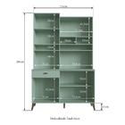 Armário De Cozinha 5 Portas Viena Multimóveis Cr20036 Verde/s