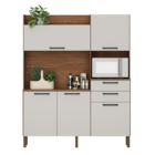 Armário De Cozinha 5 Portas Vigo Nogueira Off White