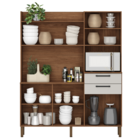 Armário De Cozinha 5 Portas Vigo Nogueira Off White