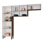 Armário De Cozinha 5 Prateleiras  Cia Branco Nogueira Ripado