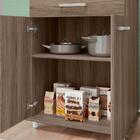 Armário De Cozinha 65 Cm Isis 2 Portas 1 Gaveta Carvalho - Ni