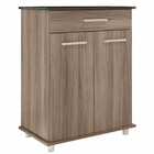 Armário De Cozinha 65 Cm Isis 2 Portas 1 Gaveta Carvalho - Ni