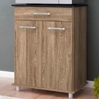 Armário De Cozinha 65 Cm Isis 2 Portas 1 Gaveta Rústico/carva