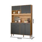 Armário De Cozinha 6 Portas 1 Gaveta 120 Cm Freijó Cinza Camo