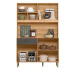 Armário De Cozinha 6 Portas 1 Gaveta 120 Cm Freijó Cinza Camo