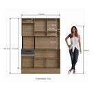 Armário De Cozinha 6 Portas 1 Gaveta 3135 Delmarco Mel/preto