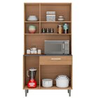 Armário De Cozinha 6 Portas 1 Gaveta Carol  Carvalho/branco