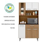 Armário De Cozinha 6 Portas 1 Gaveta Carol  Carvalho/branco