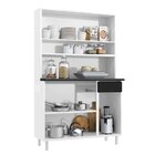 Armário De Cozinha 6 Portas 1 Gaveta Diamante Smart  Branco/p