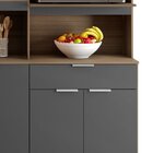 Armário De Cozinha 6 Portas 1 Gaveta Emily  Carvalho/grafite