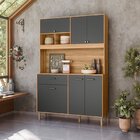 Armário De Cozinha 6 Portas 1 Gaveta Erva Doce 120 Freijo/chu