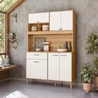 Armário De Cozinha 6 Portas 1 Gaveta Erva Doce 120 Freijó/off