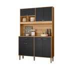 Armário De Cozinha 6 Portas 1 Gaveta Erva Doce 120 Freijó/pre