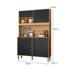 Armário De Cozinha 6 Portas 1 Gaveta Erva Doce 120 Freijó/pre