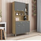 Armário De Cozinha 6 Portas 1 Gaveta Golden Freijó/gris