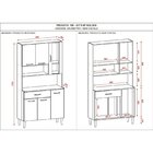 Armário De Cozinha 6 Portas 1 Gaveta Golden Freijó/gris