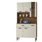 Armário De Cozinha 6 Portas 1 Gaveta Golden Nogueira/off White