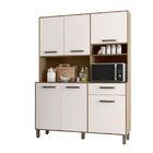 Armário De Cozinha 6 Portas 1 Gaveta Luara Carvalho Oak/off W