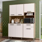 Armário De Cozinha 6 Portas 1 Gaveta Luara Carvalho Oak/off W