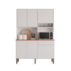 Armário De Cozinha 6 Portas 1 Gaveta New Siena Branco