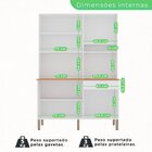 Armário De Cozinha 6 Portas 1 Gaveta New Siena Branco