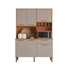 Armário De Cozinha 6 Portas 1 Gaveta New Siena Cinamomo/off-w