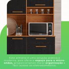 Armário De Cozinha 6 Portas 1 Gaveta New Siena Cinamomo/preto