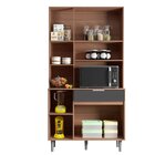 Armário De Cozinha 6 Portas 1 Gaveta Nubia  Carvalho/grafite