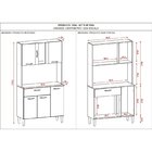 Armário De Cozinha 6 Portas 1 Gaveta Pan  Freijó/supremo