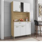 Armário De Cozinha 6 Portas 1 Gaveta Pan  Freijó/supremo