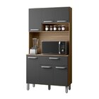 Armário De Cozinha 6 Portas 1 Gaveta Sofia Carvalho/grafite