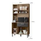 Armário De Cozinha 6 Portas 1 Gaveta Sofia Carvalho/grafite