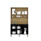 Armário De Cozinha 6 Portas 1 Gaveta - Style Freijó/nero