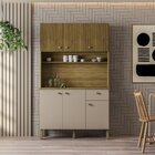 Armário De Cozinha 6 Portas 1 Gaveta - Style Freijó/vanilla/c