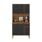 Armário De Cozinha 6 Portas 1 Gaveta Xangai Freijo/chumbo