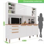 Armário De Cozinha 6 Portas 2 Gavetas Adelle Yescasa Branco N