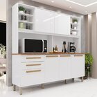 Armário De Cozinha 6 Portas 2 Gavetas Adelle Yescasa Branco N