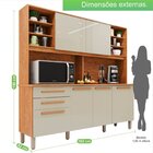 Armário De Cozinha 6 Portas 2 Gavetas Adelle Yescasa Cinamomo