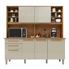 Armário De Cozinha 6 Portas 2 Gavetas Adelle Yescasa Cinamomo