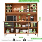 Armário De Cozinha 6 Portas 2 Gavetas Adelle Yescasa Cinamomo