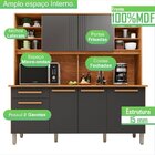 Armário De Cozinha 6 Portas 2 Gavetas Adelle Yescasa Cinamomo