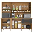 Armário De Cozinha 6 Portas 2 Gavetas Alexia Top  Cinamomo/gr