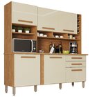 Armário De Cozinha 6 Portas 2 Gavetas Alexia Top Cinamomo/off