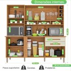 Armário De Cozinha 6 Portas 2 Gavetas Alexia Top Cinamomo/off