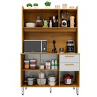 Armário De Cozinha 6 Portas 2 Gavetas Ariel  Cinamomo/branco