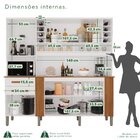 Armário De Cozinha 6 Portas 2 Gavetas Catar Branco